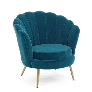 Marina Teal Shell Accent Chair
