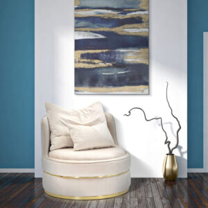 Aurelia Ivory Swivel Accent Chair