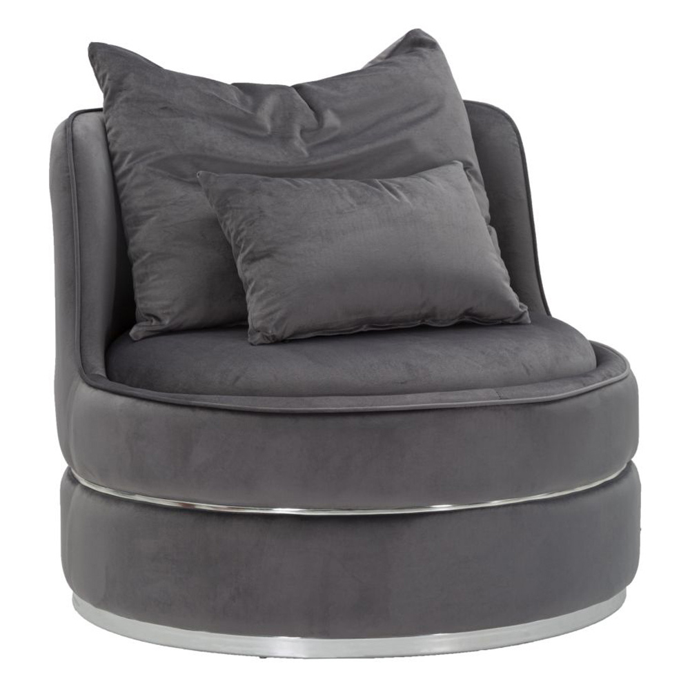 Nero Charcoal Swivel Accent Chair