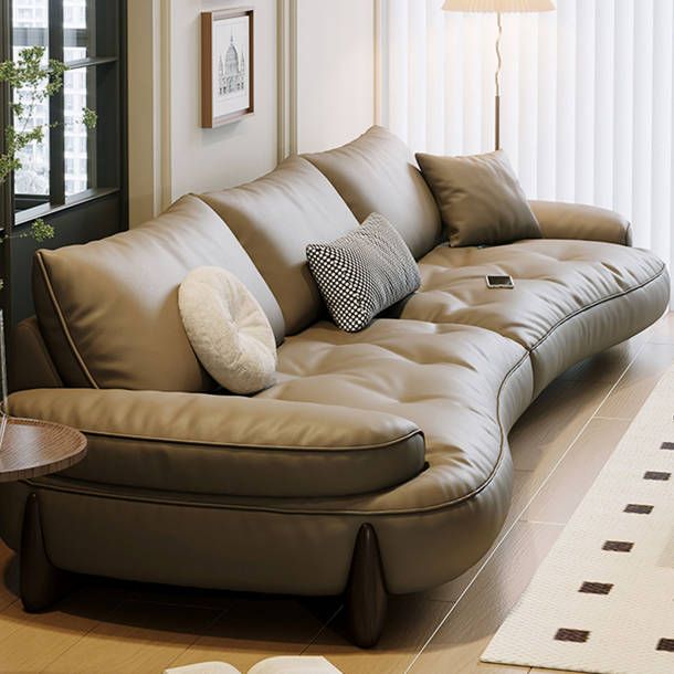 Modern Curvo Leather Lounger