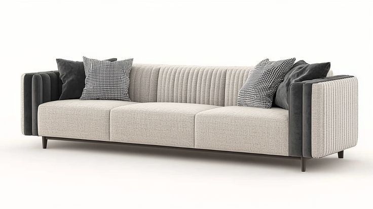 Monaco Channel-Tufted 3-Seater Sofa