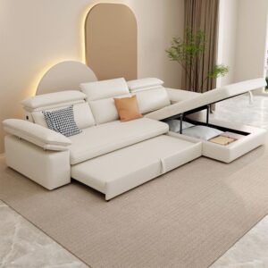 LuxeTech Storage Sofa Cum Bed