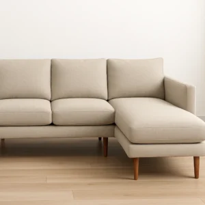 Ivory Minimalist L-Sectional