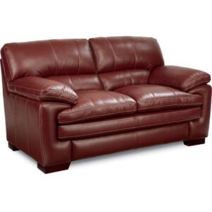 Ruby Luxe Leather Swede Loveseat