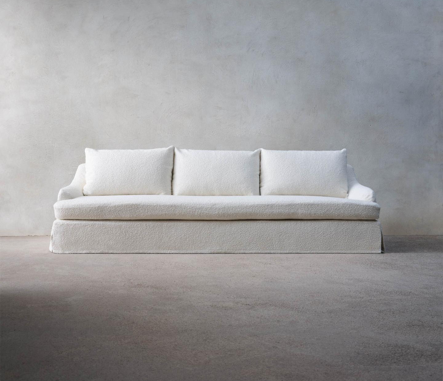 Cloud White Bouclé 3-Seater Sofa